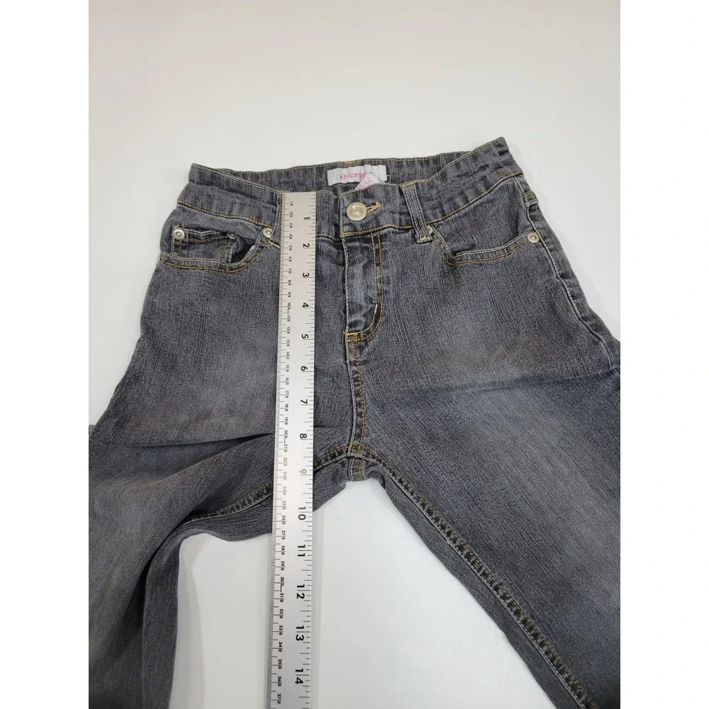 Xhilaration Womens Gray Denim Jeans Size 12 Bootcut Stretch Mid Rise Casual...